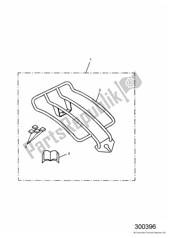 All parts for the Pillion Rack Kit of the Triumph America Carburettor 790 2002 - 2007